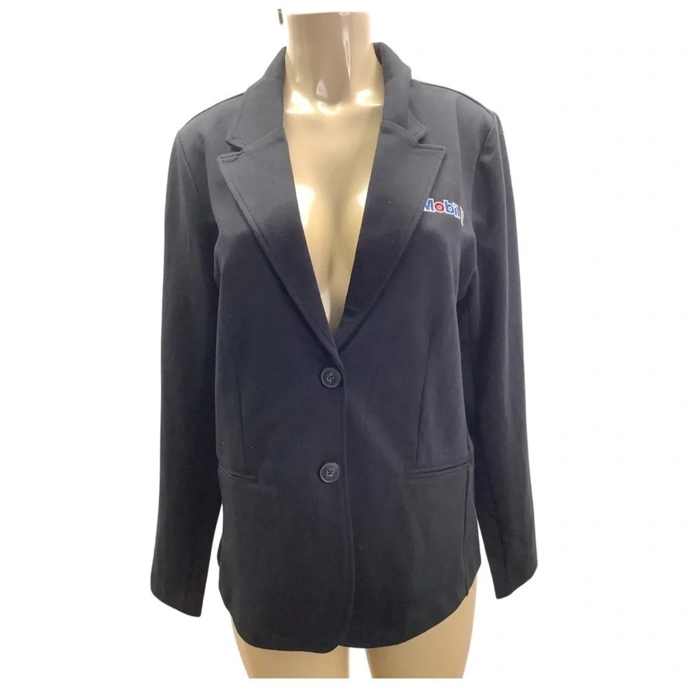 Mobil Port Authority Size Large Women’s Black Blazer, New No Tag